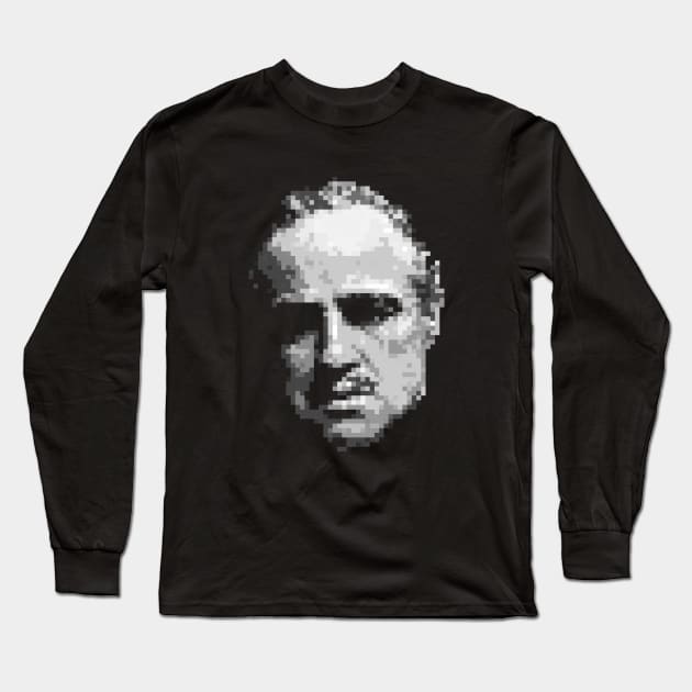 The Godfather - Pixeleted Long Sleeve T-Shirt by Buff Geeks Art